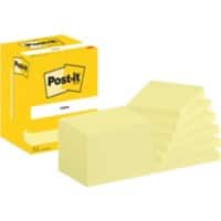 Post-it Sticky Haftnotizen 657-CY 76 x 102 mm 100 Blatt pro Block Gelb 12 Stück