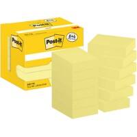 Notes adhésives Post-it 653-Y12 38 x 51 mm 100 notes par bloc Jaune 12 unités (8+4 gratuits)