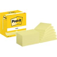 Post-it Sticky Notes Haftnotizen 655-CY 76 x 127 mm 100 Blatt pro Block Gelb 12 Stück