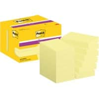 Post-it Super Sticky Haftnotizen 656-12SSCY 51 x 76 mm 90 Blatt pro Block Gelb Rechteckig Unliniert 12 Stück