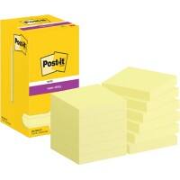 Notes Super Sticky Post-it 654-12SS-CY 76 x 76 mm 90 notes par bloc Jaune Carré Vierge 12 unités