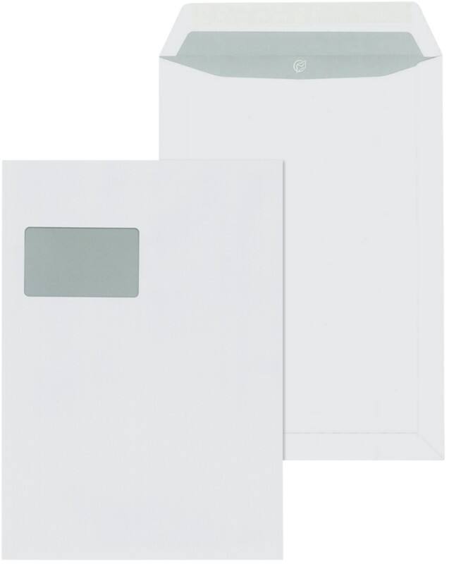 Enveloppes Mail Media Avec fenêtre C4 Patte gommée Blanc 100 g/m² 250 Unités