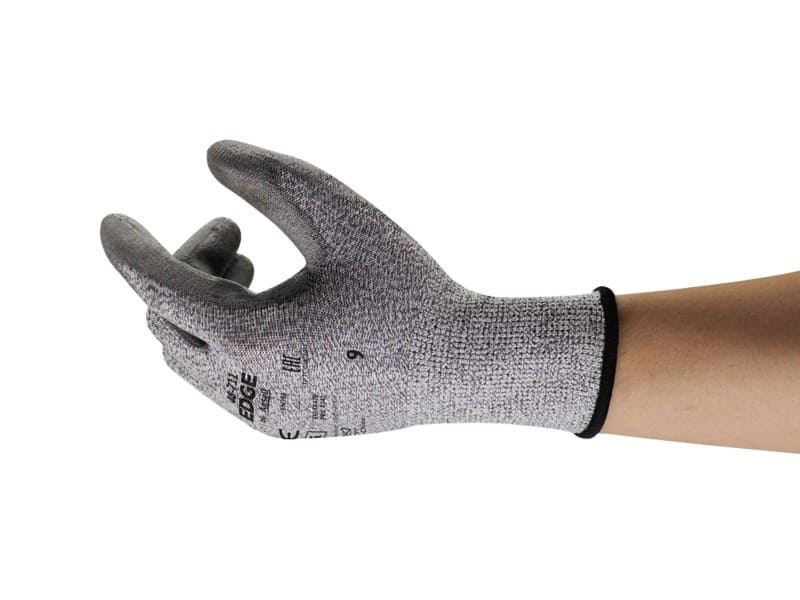 Gants de manutention Ansell EDGE Cut Resistant Non jetables PU (Polyuréthane) Non poudrés Taille 9 Gris 12 paires