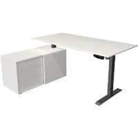 Bureau assis-debout Kerkmann Move 1 Forme en L Hauteur ajustable électriquement Acier, Mélamine Anthracite 165 x 135 x 123 cm