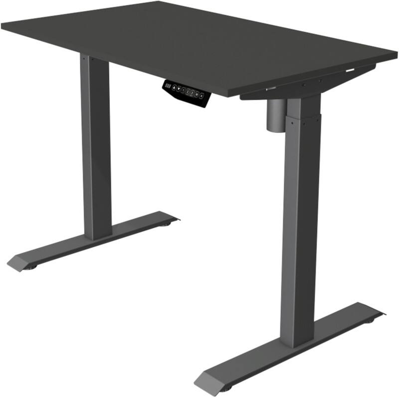 Bureau assis-debout Kerkmann Move 1 Hauteur ajustable électriquement Rectangulaire Anthracite T-Pied 1000 (l) x 600 (p) x 1230 (h) mm Acier, Mélamine