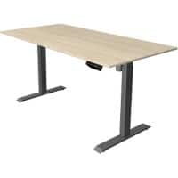 Kerkmann Move 1 Rechteckig Elektronisch Höhenverstellbarer Sitz-Stehschreibtisch Melamin, Stahl Ahorn, Anthrazit 1600 x 800 x 1230 mm