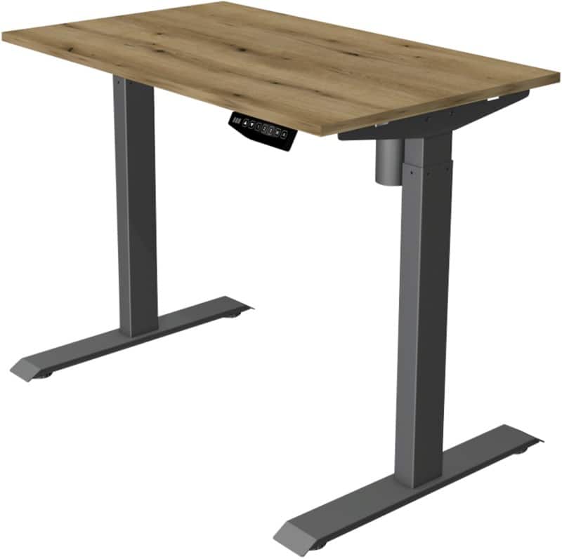 Bureau assis-debout Kerkmann Move 1 Hauteur ajustable électriquement Rectangulaire T-Pied 1000 (l) x 600 (p) x 1230 (h) mm Acier, Mélamine
