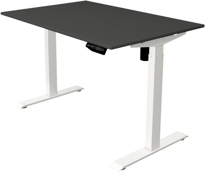 Bureau assis-debout Kerkmann Move 1 Hauteur ajustable électriquement Rectangulaire Anthracite T-Pied 1200 (l) x 800 (p) x 1230 (h) mm Acier, Mélamine