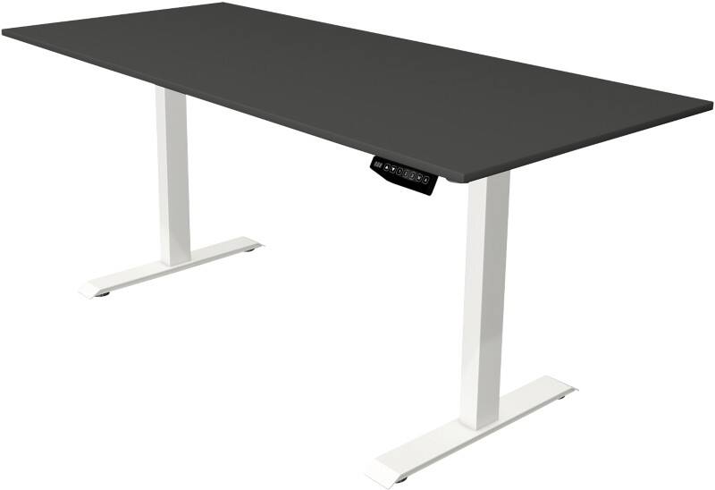 Bureau assis-debout Kerkmann Move 1 Hauteur ajustable électriquement Rectangulaire Anthracite T-Pied 1800 (l) x 800 (p) x 1230 (h) mm Acier, Mélamine
