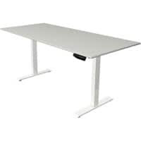 Kerkmann Move 1 Rechteckig Elektronisch Höhenverstellbarer Sitz-Stehschreibtisch Melamin, Stahl Hellgrau, Weiss 1800 x 800 x 1230 mm