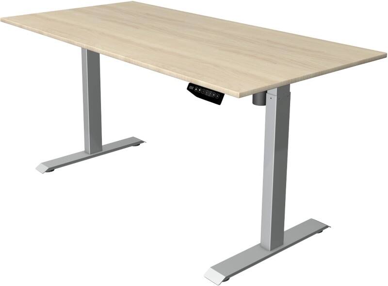 Kerkmann Move 1 Elektrisch Höhenverstellbar Sitz-Stehschreibtisch Rechteckig T-Fuss 1.600 (B) x 800 (T) x 1.230 (H) mm Melamin, Stahl