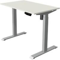Kerkmann Move 1 Rechteckig Elektronisch Höhenverstellbarer Sitz-Stehschreibtisch Melamin, Stahl Silber 1000 x 800 x 1230 mm