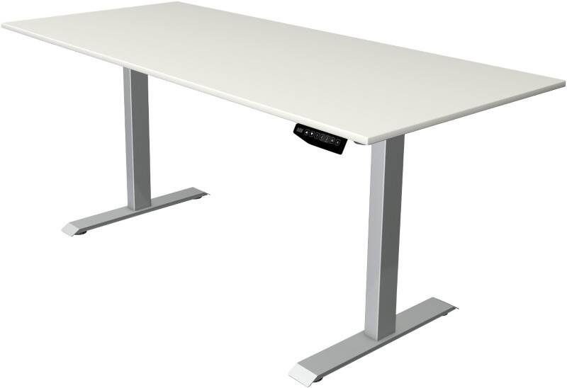 Bureau assis-debout Kerkmann Move 1 Hauteur ajustable électriquement Rectangulaire Blanc T-Pied 1800 (l) x 800 (p) x 1230 (h) mm Acier, Mélamine