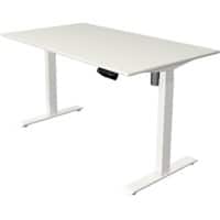 Kerkmann Move 1 Rechteckig Elektronisch Höhenverstellbarer Sitz-Stehschreibtisch Melamin, Stahl Weiss 1400 x 800 x 1230 mm