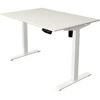 Bureau assis-debout Kerkmann Move 1 Rectangulaire Hauteur ajustable électriquement Acier, Mélamine Blanc 120 x 800 x 123 cm