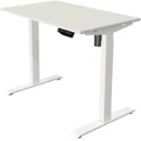 Kerkmann Move 1 Rechteckig Elektronisch Höhenverstellbarer Sitz-Stehschreibtisch Melamin, Stahl Weiss 1000 x 800 x 1230 mm