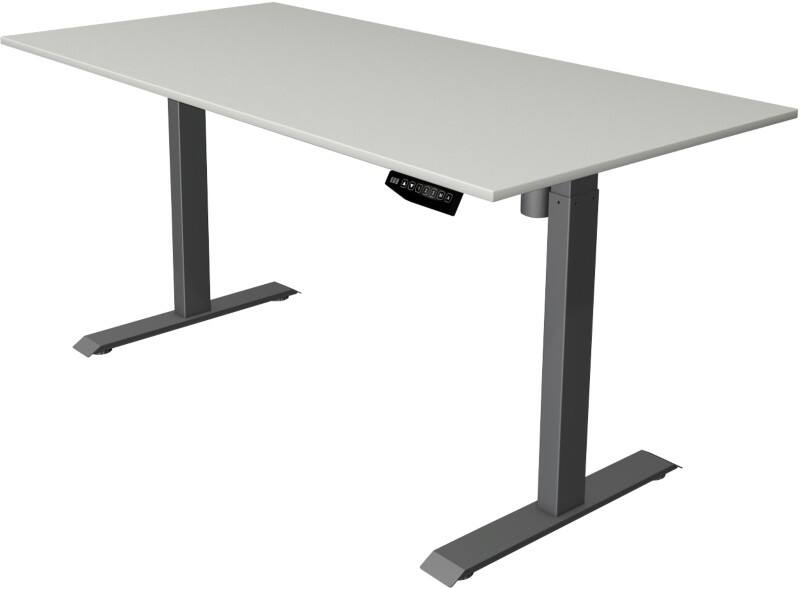 Bureau assis-debout Kerkmann Move 1 Hauteur ajustable électriquement Rectangulaire Gris clair T-Pied 1400 (l) x 800 (p) x 1230 (h) mm
