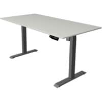 Kerkmann Move 1 Elektrisch Höhenverstellbar Sitz-Stehschreibtisch Rechteckig Hellgrau T-Fuss 1.400 (B) x 800 (T) x 1.230 (H) mm