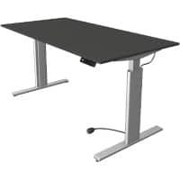 Kerkmann Move 3 Tube Elektrisch Höhenverstellbar Sitz-Stehschreibtisch Rechteckig Anthrazit T-Fuss 1.600 (B) x 800 (T) x 1.200 (H) mm