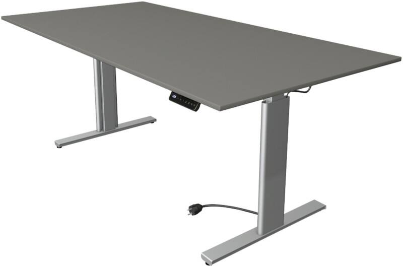 Bureau assis-debout Kerkmann Move 3 Tube Hauteur ajustable électriquement Rectangulaire Graphite T-Pied 2000 (l) x 1000 (p) x 1200 (h) mm
