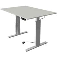 Bureau assis-debout Kerkmann Move 3 Tube Hauteur ajustable électriquement Rectangulaire Gris clair T-Pied 1200 (l) x 800 (p) x 1200 (h) mm