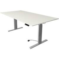Kerkmann Move 3 Tube Elektrisch Höhenverstellbar Sitz-Stehschreibtisch Rechteckig Weiss T-Fuss 2.000 (B) x 1.000 (T) x 1.200 (H) mm