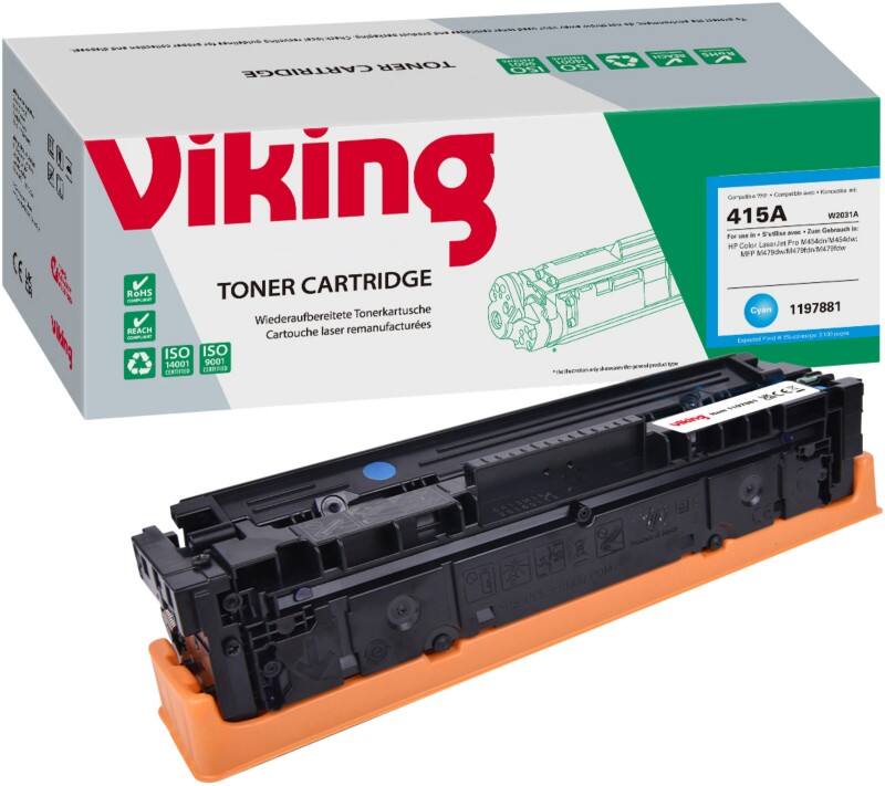 Toner Viking Compatible HP 415A W2031A Cyan