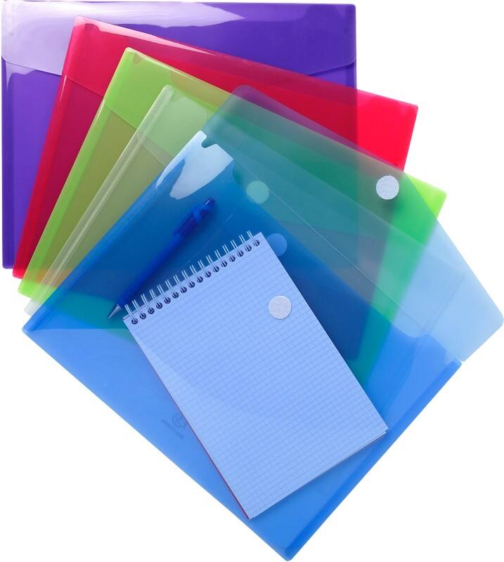 Pochette pour documents Exacompta 56420E A4 PP Portrait et Paysage Assortiment 24,5 (l) x 33,5 (p) x 1,2 (h) cm 5 unités