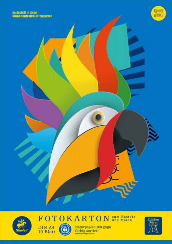 Papier de création Staufen Dürer Green A4 10 feuilles 300 g/m² 10 couleurs assorties