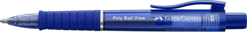 Faber-Castell Poly Ball View Einziehbar Kugelschreiber Blau 0,6 mm Extra Breit Nachfüllbar