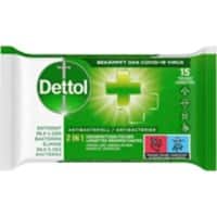 Lingettes désinfectantes Dettol 2 in 1 15 Unités