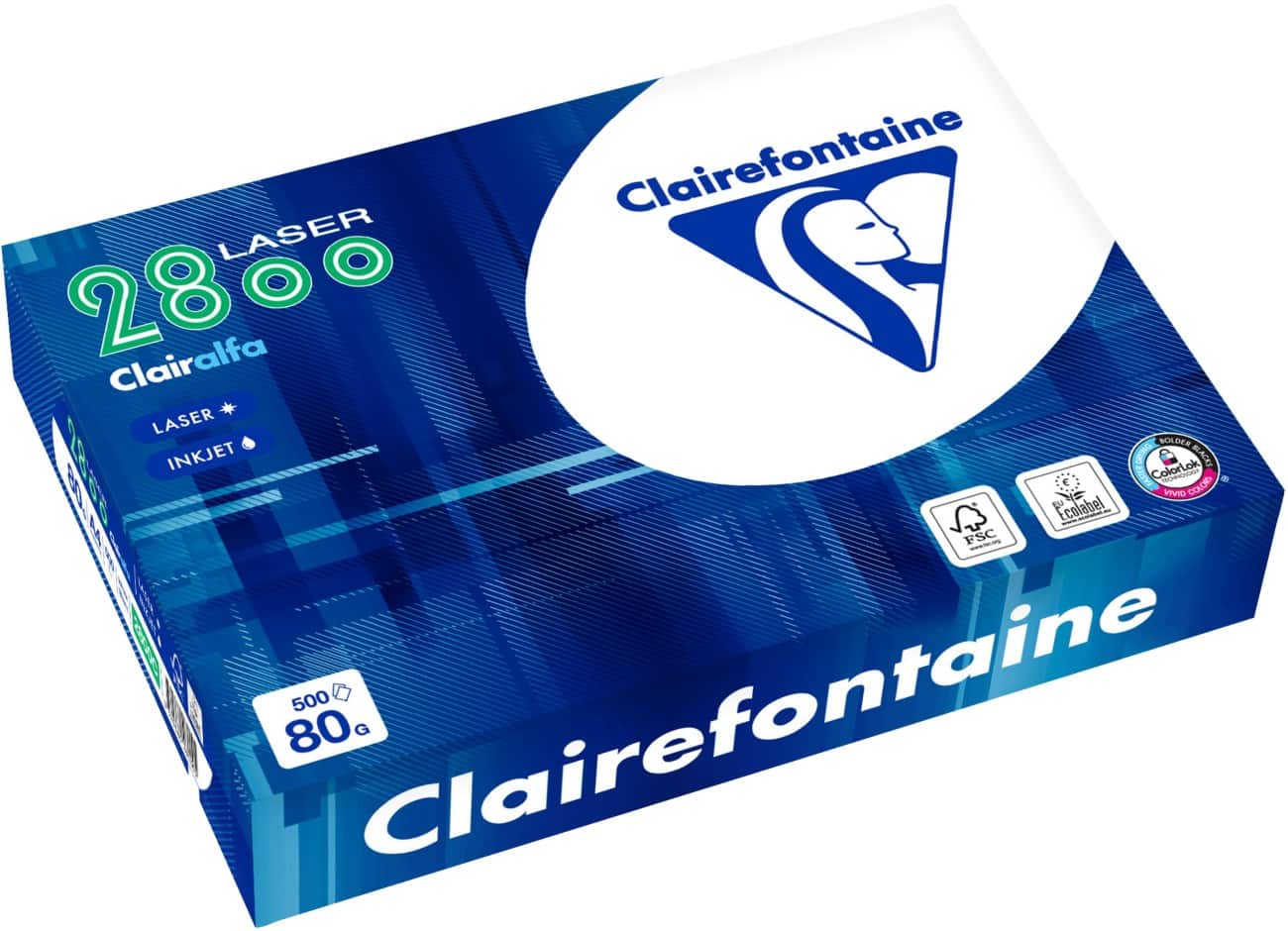 Clairefontaine Clairalfa  A4 Druckerpapier 80 g/m² Glatt Weiss 170 CIE 500 Blatt