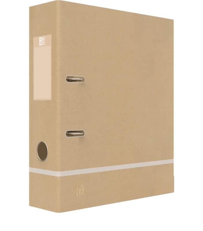 Classeur à levier OXFORD Large A4 80 mm Marron 2 Anneaux 400139839 Carton Mat