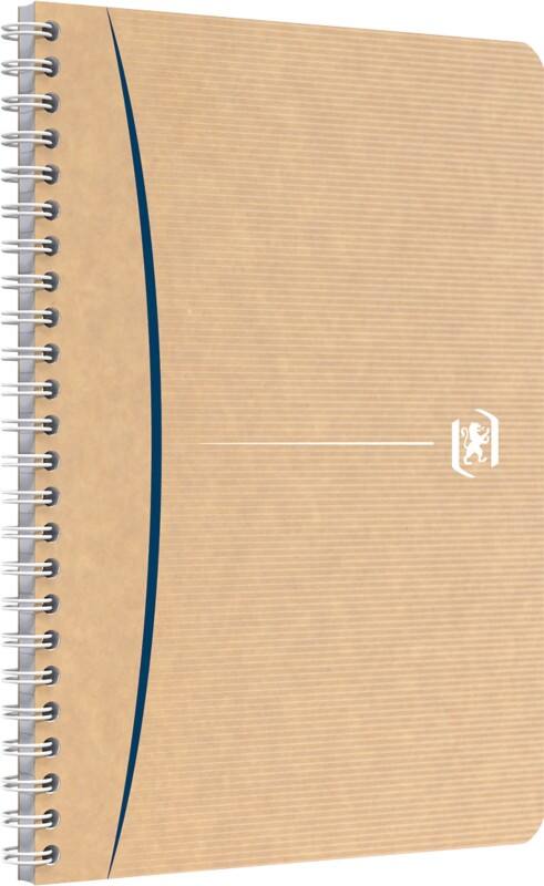 OXFORD Notizbuch A5 Kariert Doppeldraht Seitlich gebunden Hardback Braun 180 Seiten