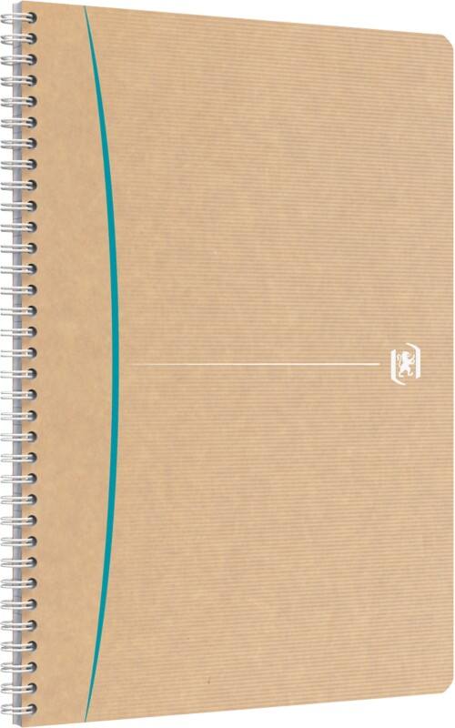 OXFORD Notizbuch A4 Kariert Doppeldraht Seitlich gebunden Hardback Braun 180 Seiten