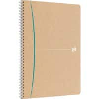 OXFORD Notizbuch A4 Liniert Doppeldraht Seitlich gebunden Hardback Braun 180 Seiten