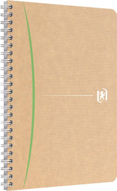 OXFORD Notizbuch A5 Kariert Doppeldraht Seitlich gebunden Hardback Braun 100 Seiten