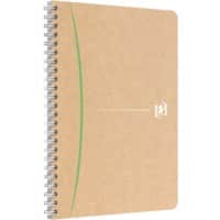 OXFORD Notizbuch A5 Kariert Doppeldraht Seitlich gebunden Hardback Braun 100 Seiten