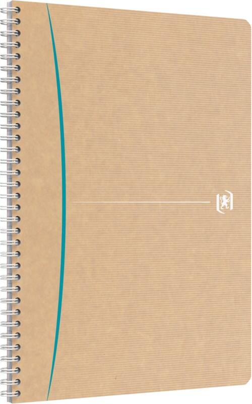 OXFORD Notizbuch A4 Kariert Doppeldraht Seitlich gebunden Hardback Braun 100 Seiten