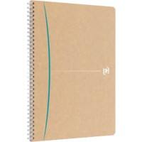 OXFORD Notizbuch A4 Kariert Doppeldraht Seitlich gebunden Hardback Braun 100 Seiten