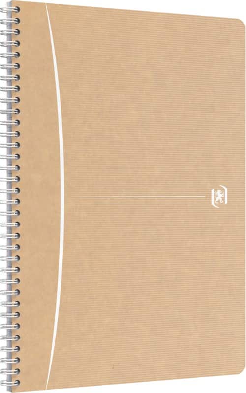OXFORD Notizbuch A4 Liniert Doppeldraht Seitlich gebunden Hardback Braun 180 Seiten