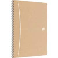 OXFORD Notizbuch A4 Liniert Doppeldraht Seitlich gebunden Hardback Braun 180 Seiten