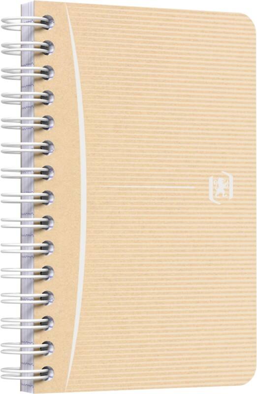 Cahier OXFORD 9 x 14 cm Quadrillé Reliure latérale à double fil Dos cartonné Marron 180 pages