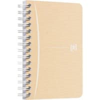 OXFORD Notizbuch 9 x 14 cm Kariert Doppeldraht Seitlich gebunden Hardback Braun 180 Seiten