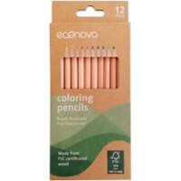 Crayons de couleur econovo 12 unités