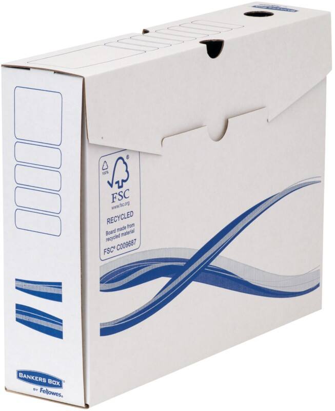 Bankers Box BASIC Archivschachtel 4460103 A4+ Pappkarton 8 (B) x 34 (T) x 25,5 (H) cm Weiss  10 Stück