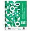 Viking Notizbuch DIN A4+ Kariert Doppeldraht Seitlich gebunden Papier Softcover Grün Perforiert 200 Seiten