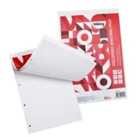 Bloc-notes Viking A4+ Quadrillé Agrafées Reliure supérieure Papier Couverture souple Rouge Perforé 200 Pages