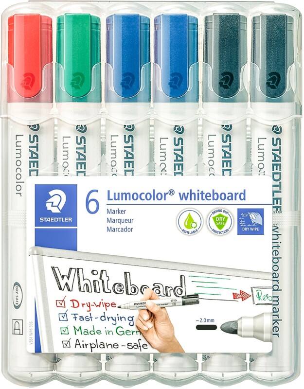 STAEDTLER Whiteboard-Marker Farbig sortiert 6 Stück