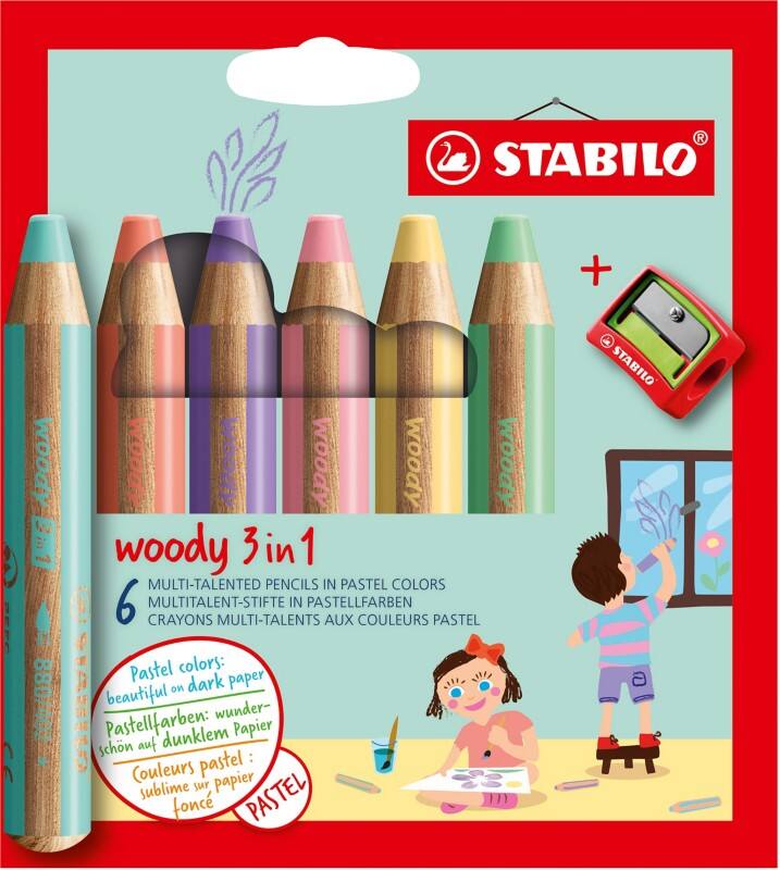 Lot de crayons STABILO Woody 3 in 1 8806-3 6 Unités